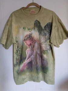 The Mountain Vintage T-shirt Fairy Green Short Sleeve Size Large Good Condition - Picture 1 of 9