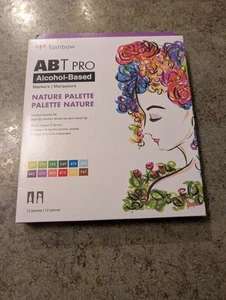 ABT Pro Alcohol Based 12 Markers Nature Palette Tombow NEW Open - Picture 1 of 4