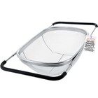 Over The Sink Stainless Steel Oval Fine Mesh Colander Strainer Expandable Handle