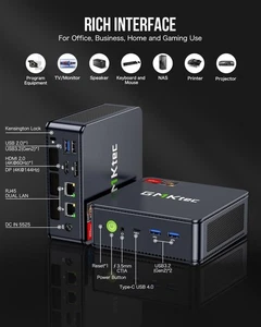 GMKtec M6 Mini PC Ryzen 5 6600H Computer 16GB DDR5 512GB NVMe NEW - Picture 1 of 4