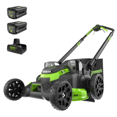 Greenworks 80V 25" Self-Propelled Lawn Mower Two Battery Port w/ 2x2.5Ah Battery - Image 1 of 4