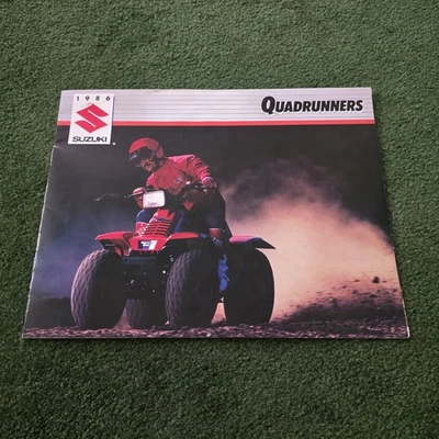 Folleto publicitario de concesionario Suzuki Full Line Quadrunners 1986 Foto 1 de 3
