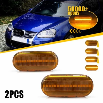 2X LED Sequential Switchback Side Marker Light For 1999-2004 Volkswagen Passat - Image 1 of 4