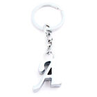 A-Z Initials Letter Alphabet Keyring Silver Key Ring Metal Key Chain