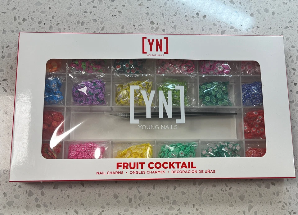 YOUNG NAILS Fruit Cocktail 4000+ Charms With Tweezer Kit—New In Box— - Image 1 of 4