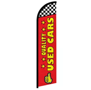 Qualität Gebrauchtwagen windlose Werbung Swooper Flagge Händler Flagge rot - Bild 1 von 2