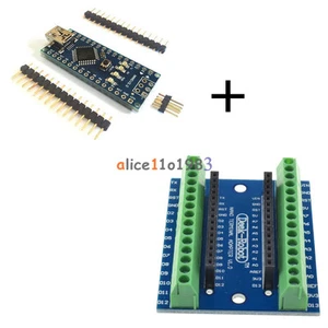 For Arduino USB Nano V3.0 ATmega328 5V 16M Micro-controller +Terminal Adapter - Picture 1 of 9