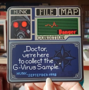 Resident Evil Sticker, Hunk, Vinyl, Large, Pixel Art, Spiel, Gaming, Capcom - Bild 1 von 4