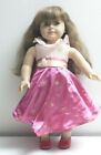 American Girl Doll Pleasant Valley with Floral Pink Dress and Red Shoes 18"