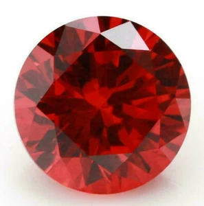 Cubic Zirconia Briliant  Deep Red 1-12 mm Round  Loose Stones Very Best Quality  - Bild 1 von 3