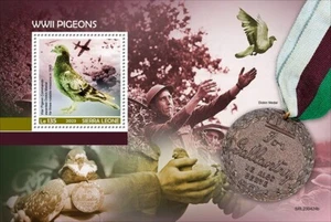 2024 02- SIERRA LEONE- WWI PIGEONS 1V complet set MNH/** - Picture 1 of 1