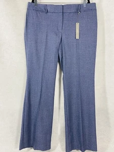 Loft Pants Women’s 14 Blue Marisa Trouser Straight Leg Mid Rise New - Picture 1 of 11