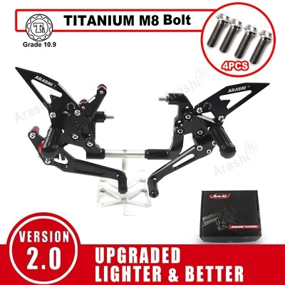 Juego trasero de carreras para Ducati Panigale 899 2015 2014 reposapiés de cambio rápido pedal de clavija Foto 1 de 4