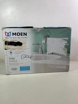 Torneira de banheiro Moen Oxby 2 alças ampla WS84661 em cromo polido - Imagem 1 de 4