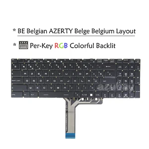 Teclado belga BE para MSI MS-16P5 MS-16P7 MS-16P8 MS-16U1 MS-16U4 RGB retroiluminado - Imagen 1 de 9