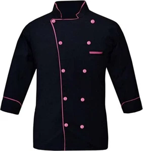 Doublebreasted Jacket Men Chef Works Coat Kitchen Uniform Cook Shirt - Picture 1 of 23