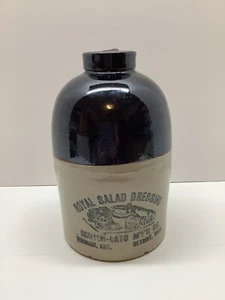 Royal salad dressing ad crock stoneware jug Horton-Cato MFG Co. pottery 1 gallon - Picture 1 of 8