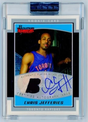 2002-03 Bowman Signature Player Jersey Parallel #SE-CJE Chris Jefferies /99 RC - Image 1 of 2