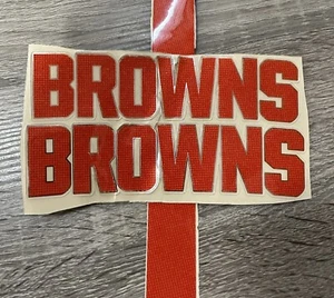 Cleveland Browns Chrome FULL SIZE Football Helmet Decals 3M 20mm HIGH QUALITY - Picture 1 of 2