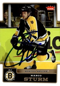 Marco Sturm - Signed 2006-07 NHL Fleer Hockey Card #19 - Picture 1 of 2