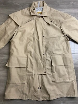 VTG Authentic Outback Australian Oilskin Western Stockman Duster Coat Size S - Image 1 of 4