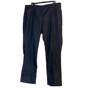 7th Avenue Design Studio NYC Ankle Dress Pants Womens Sz 14 Blue Cuffed Stretch - Picture 1 of 7