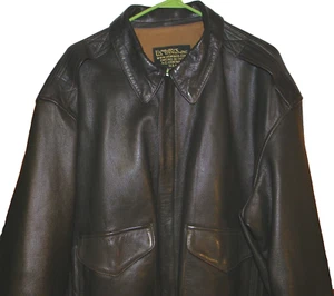 U.S. WINGS, INC. Chaqueta de vuelo de piel de cabra Cooper tipo A-2, DWC # 30-1415, talla 4XL - Imagen 1 de 10
