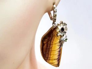 Earrings Fluorite 925 Sterling Silver E81075 - Picture 1 of 5