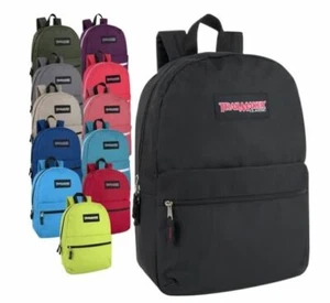 Lot of 24 Wholesale Trailmaker Classic 17 Inch Backpacks in 12 Assorted Colors - Picture 1 of 8