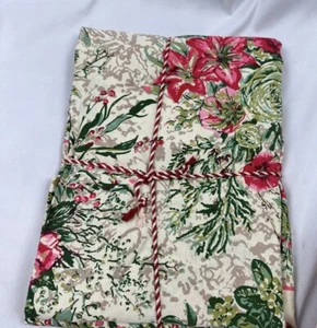 April Cornell Merry Antik 100 % Baumwolle Weihnachten Tischdecke ~ 60” x 104” ~ NEU - Bild 1 von 6