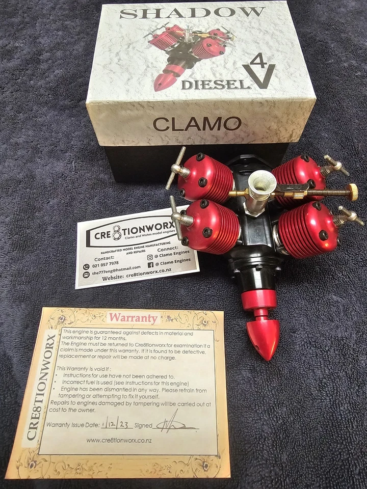 Clamo Shadow Prototype V4 10cc Model Diesel Engine - Image 1 of 4