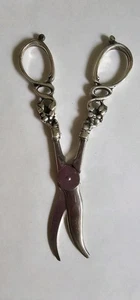 Vintage Grape Scissors or Shears sterling silver handles Stainless steel blades - Picture 1 of 7