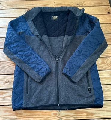 burton Men’s Full zip Quilted Fleece Jacket Size L Navy Black L2 - Image 1 of 4