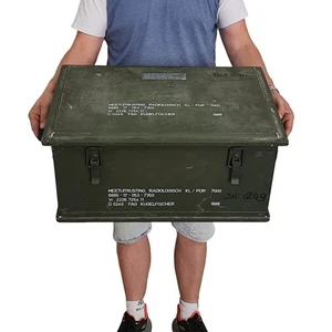Bundeswehr Original Alu Kiste Transportbox ca. 60 Liter 59,2 × 39,4 × 28 cm - Picture 1 of 9