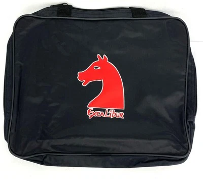 Excalibur Electronics Carrying Case w/ Zipper Knight Horse Chess Sets Black Bag - Image 1 of 3