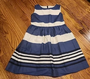NWT Crewcuts J.Crew Girls Lined Blue White  Size 7 Party $98 - Picture 1 of 5