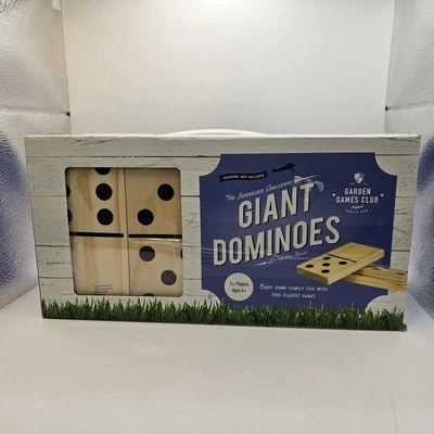 Family Fun Huge Wooden Dominoes On-the-Go Indoor Outdoor Game 28 Pcs - Image 1 of 4