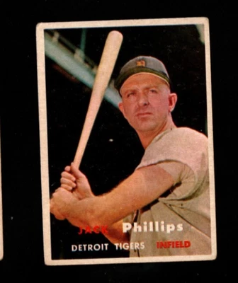 1957 Topps # 307 Jack Phillips VG - Image 1 of 2