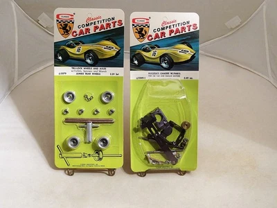 1960's CLASSIC IND. SLOT CAR PARTS #5349 MASERATI CHASSIS & #3379 WHEELS & AXLES - Image 1 of 4