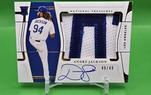 Andre Jackson 2022 NATIONAL TREASURES Rookie AUTO LETTER PATCH RPA, 49/49 - Picture 1 of 2