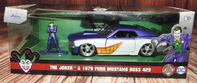 Diecast Car 1:32 Jada Toys 1970 Ford Mustang Boss 429 & The Joker Figure 33090 - Image 1 of 4