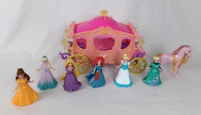 RARE Disney Princess Polly Pocket Magic Clip Magiclip Dolls Royal Carriage Coach - Image 1 of 4