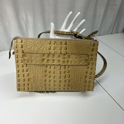 Bolso Bandolera Claudia Firenze Marrón Tostado Cocodrilo Cuero Repujado Italia Foto 1 de 4