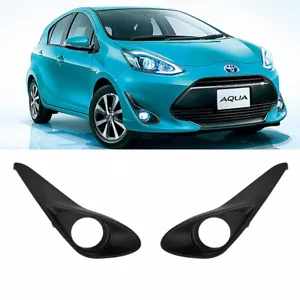 Parrillas delanteras parachoques luces antiniebla cubierta lámpara marco moldura para Toyota Prius C 2018 - Imagen 1 de 4