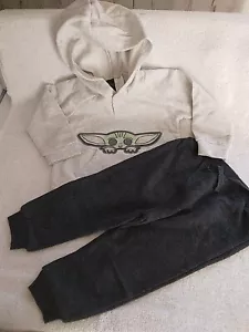 Nuovo set felpa con cappuccio e pantaloni Disney STAR WARS bambino Yoda Grogo ragazzi 18 mesi - Foto 1 di 5