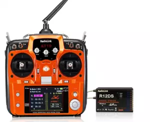 Control remoto a radiocontrol RadioLink AT10 II 2,4 GHz 12 canales + receptor R12DS PRM-01 - Imagen 1 de 3