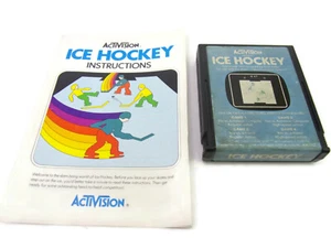 UNTESTED Ice Hockey Atari 2600 Game Cartridge w/ MANUAL AUTHENTIC - Picture 1 of 3