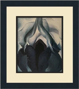 Georgia O'Keeffe Black Iris III Custom Framed Print - Picture 1 of 2