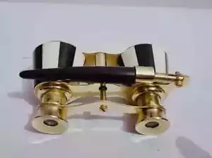 Antique Brass Opera Glasses Binocular Mother of Pearl & Fittings France - Picture 1 of 5