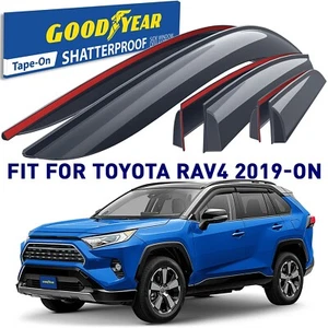 Protectores de lluvia viseras de ventilación pantalla para Toyota RAV4 2019-2025 IRROMPIBLE - Imagen 1 de 8